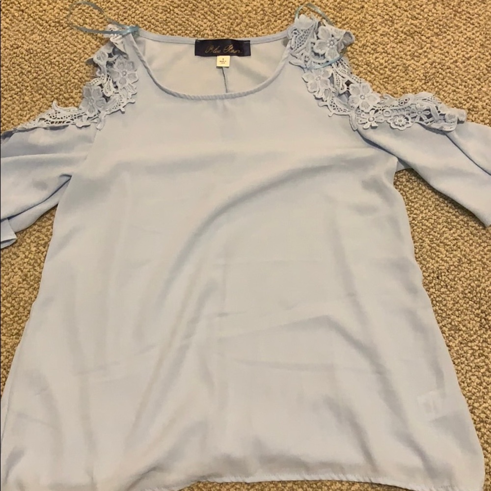 Light Blue Blouse. Worn once. Great Condition.